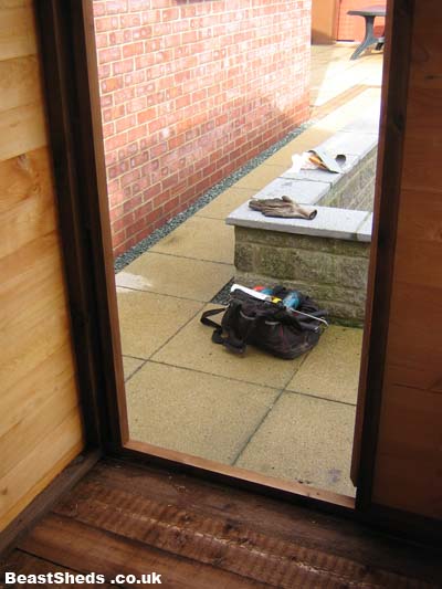 shed doorway framework