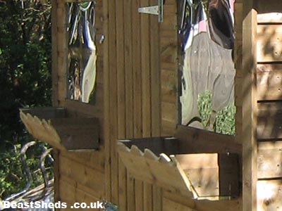 shed window boxes & crosses