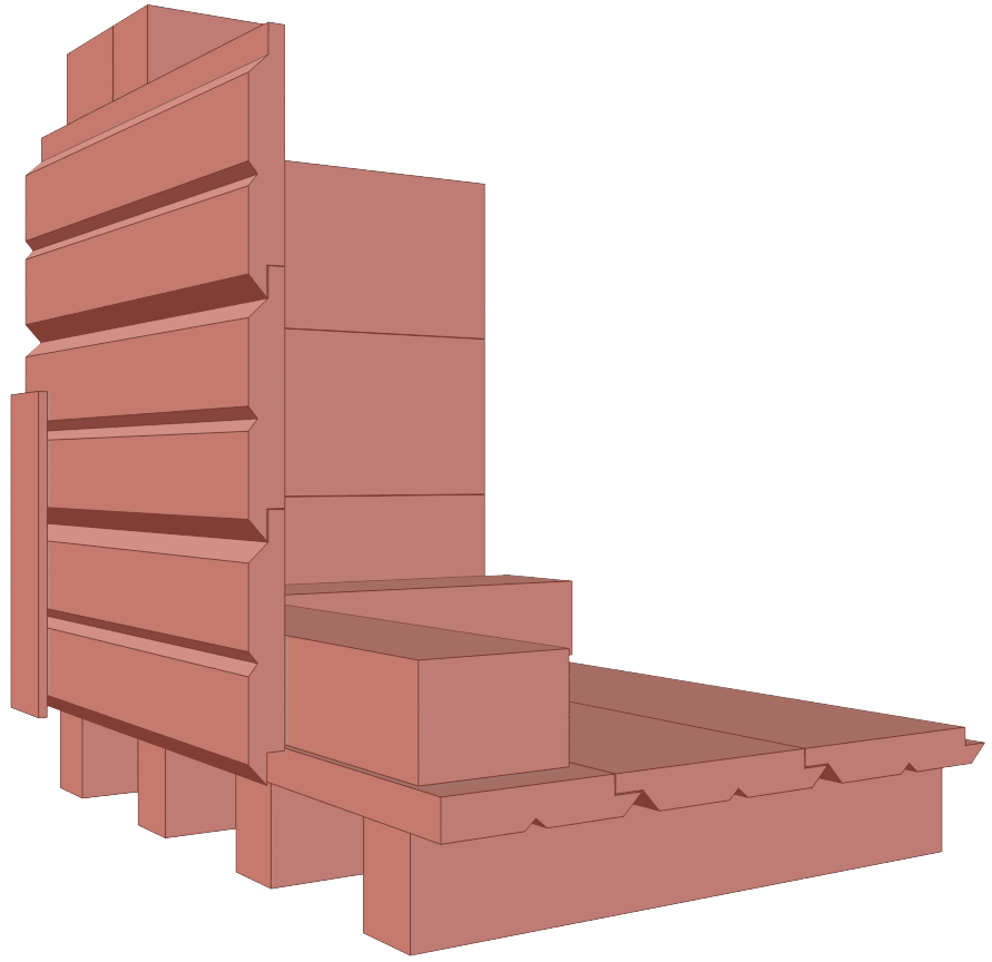 cross section of beast wood shed